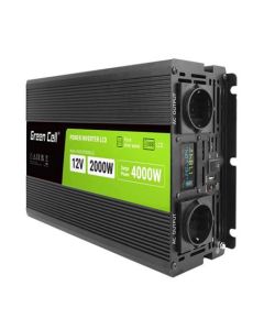 Green Cell PowerInverter LCD 12 volt 2000W/40000W car inverter with display - pure sine wave