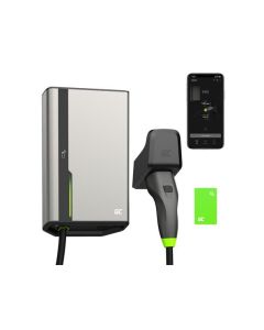 Green Cell HabuDen Wallbox 22kW 32A 7.5m NFC Cable Type 2 Smart EV Charging Station with GC App Bluetooth WiFi