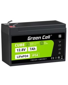 Green Cell CUBE LiFePO4 akumulátor 7Ah 12,8V 89,6Wh lithium-železo-fosfát pro UPS nepřerušitelné napájecí zdroje, monitoring