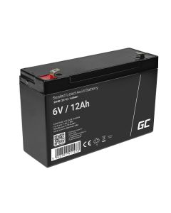Green Cell AGM VRLA 6V 12Ah maintenance-free battery for the alarm system, cash register, toys
