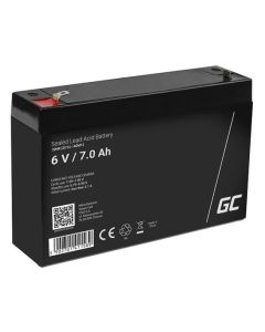 Green Cell AGM VRLA 6V 7Ah maintenance-free battery for the alarm system, cash register, toys