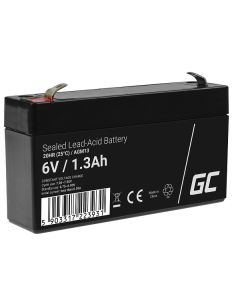 Green Cell AGM VRLA 6V 1.3Ah maintenance-free battery for the alarm system, cash register, toys