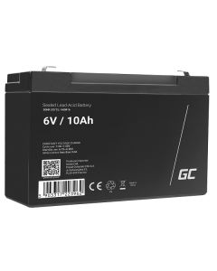 Green Cell AGM VRLA 6V 10Ah maintenance-free battery for the alarm system, cash register, toys