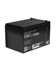 Green Cell AGM VRLA 12V 12Ah maintenance-free battery for the alarm system, cash register, toys