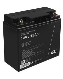 Green Cell AGM VRLA 12V 18Ah maintenance-free battery for mower, scooter, boat, wheelchair
