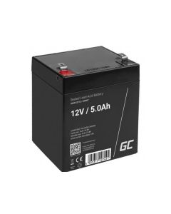Green Cell AGM VRLA 12V 5Ah maintenance-free battery for the alarm system, cash register, toys