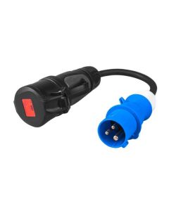 Green Cell Power adapter Red CEE 16A 400V 5P to Blue CEE 16A 230V 3P