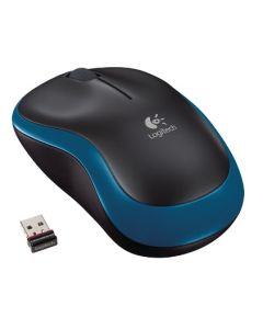 Logitech myš Wireless Mouse M185, optická, 3 tlačítka, modrá,1000dpi