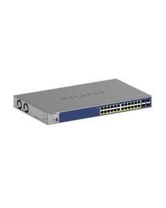 Netgear 24-Port Gigabit Ethernet, PoE+, Smart Switch, 4 SFP+ Ports (190W) - GS728TXP