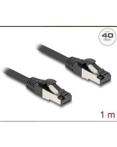 Delock Síťový kabel RJ45 Cat.8.1 S/FTP, délky 1 m, černá