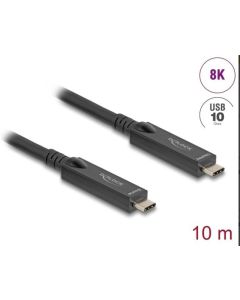 Delock Aktivní optický kabel USB-C™ 8K Video + Data + PD, délka 10 m