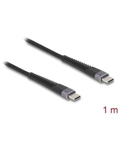 Delock Kabel USB 2.0 ze zástrčky USB Type-C™ na zástrčku, s prodlouženou ochranou proti ohybu, 60 W 1 m