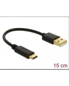Delock Nabíjecí kabel USB Typu-A na USB Type-C™, délky 3 A 15 cm