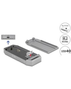 Delock Kryt SSD M.2 NVMe, USB, 40 Gbps - beznástrojový
