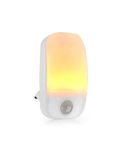 Nedis LNLW10WT- LED Noční Světlo do Zásuvky | Pohybový senzor | Denní / noční senzor | 0.55 W | 11 lm | Teplá Bílá