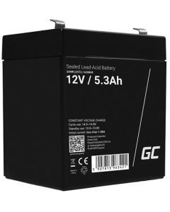 Green Cell AGM VRLA 12V 5.3Ah maintenance-free battery for the alarm system, cash register, toys