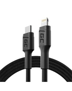 Green Cell Power Stream Kabel Lightning  - USB-C 1m MFi  s rychlým nabíjením pro Apple iPhone