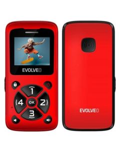 EVOLVEO EasyPhone ID, mobilní telefon pro seniory, červená