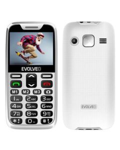 EVOLVEO EasyPhone XR, mobilní telefon pro seniory s nabíjecím stojánkem, bílá