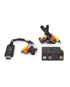 Nedis VGRRU101BK - Video Převodník | USB 2.0 | 480p | A / V kabel / Scart