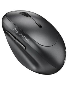 Genius Ergo 8350S, Myš, bezdrátová, optická, vertikální, 2400DPI, 6 tlačítek, tichá, Copilot,2,4GHz,Bluetooth 5.3, šedá