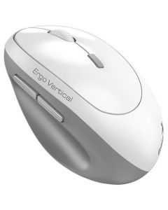 Genius Ergo 8350S, Myš, bezdrátová, optická, vertikální, 2400DPI, 6 tlačítek, tichá, Copilot,2,4GHz,Bluetooth 5.3, bílá