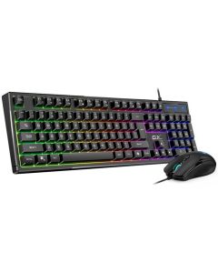 Genius GX GAMING Scorpion KM-GX6, Set klávesnice a myši, drátový, CZ+SK layout, USB, Copilot klávesa, RGB podsv., černá
