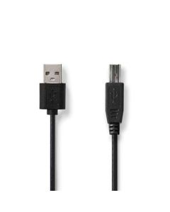 Nedis CCGL60101BK20 - USB Kabel | USB 2.0 | USB-A Zástrčka | USB-B Zástrčka | 2.00 m | Černá