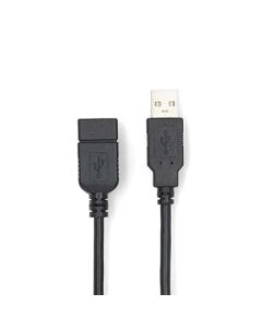 Nedis CCGL60010BK20 - USB Kabel | USB 2.0 | USB-A Zástrčka | USB-A Zásuvka | 1.00 m | Černá