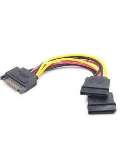 GEMBIRD Kabel SATA napájecí na 2x SATA, rozdvojka, 15cm