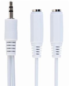 GEMBIRD Kabel rozdvojka jack 3,5mm na 2x3,5mm M/F, 10cm, audio