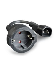 Gembird Kabel CABLEXPERT síťový adaptér C14 (M) -> schuko (F), 15 cm