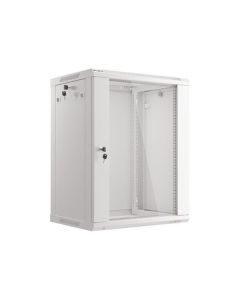 LANBERG 19" RACKOVÁ SKŘÍŇ PRO MONTÁŽ NA STĚNU 15U/600X450 (v rozloženém stavu) S PROSKLENÝMI DVEŘMI ŠEDÁ  V2
