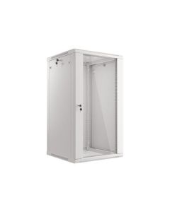 LANBERG 19" RACKOVÁ SKŘÍŇ PRO MONTÁŽ NA STĚNU 22U/600X600 (v rozloženém stavu) S PROSKLENÝMI DVEŘMI ŠEDÁ  V2