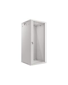LANBERG RACKOVÁ SKŘÍŇ 19" NÁSTĚNNÁ 27U/600X600 (v rozloženém stavu) S PROSKLENÝMI DVEŘMI ŠEDÁ  V2