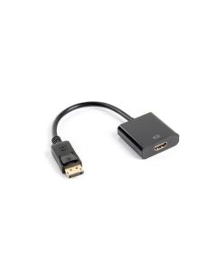 LANBERG DISPLAYPORT(M) 1.2->HDMI(F) ADAPTÉR 10CM ČERNÝ 