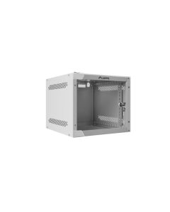 LANBERG RACKOVÁ SKŘÍŇ 10" NÁSTĚNNÁ 4U/280X310 (v rozloženém stavu) S PROSKLENÝMI DVEŘMI ŠEDÁ 