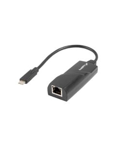 LANBERG USB->RJ45 ETHERNET ADAPTÉR SÍŤOVÁ KARTA  USB-C 3.1 1X RJ45 1GB KABEL