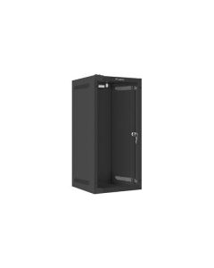 LANBERG RACKOVÁ SKŘÍŇ 10" NÁSTĚNNÁ 12U/280X310 (v rozloženém stavu) S PROSKLENÝMI DVEŘMI ČERNÁ 