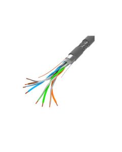 LANBERG LAN KABEL CAT.5E SFTP 305M PEVNÝ CU CPR + FLUKE PASS ŠEDÝ 