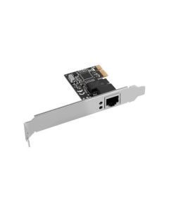 LANBERG PCI-EXPRESS->RJ45 ETHERNETOVÝ ADAPTÉR SÍŤOVÁ KARTA  PCI-E X1 1X RJ45 1GB RTL8111C NÍZKÝ PROFIL