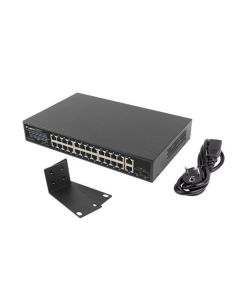 LANBERG SWITCH  24X 1GB POE+/2X GB 2X SFP RACK 19" GIGABITOVÝ ETHERNET 250W