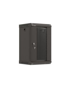 LANBERG RACKOVÁ SKŘÍŇ 10" NÁSTĚNNÁ 9U/300X300 (v rozloženém stavu) S PROSKLENÝMI DVEŘMI ČERNÁ 