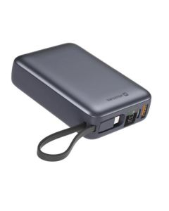 SWISSTEN POWER BANK 20000 mAh S INTEGROVANÝMI KABELY  USB-C A LIGHTNING VESMÍRNĚ STŘÍBRNÁ