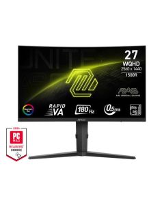 MSI Gaming monitor MAG 275CQRF QD E2 27" Rapid VA zakřivený/2560x1440 WQHD/180Hz/0,5ms/2xHDMI/DP/USB-A,B,C/Výšk.nast./černá