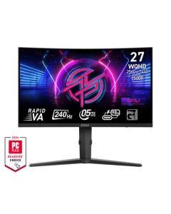 MSI Gaming monitor MPG 275CQRXF 27" Rapid VA zakřivený/2560x1440 WQHD/240Hz/0,5ms/2XHDMI/DP/USB-A,B,C/Výšk.nast./černá