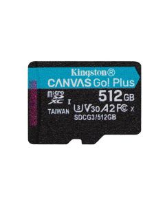 KINGSTON 512GB microSDXC Canvas Go Plus Gen4 200MB/s A2 U3 V30 Card bez adaptéru