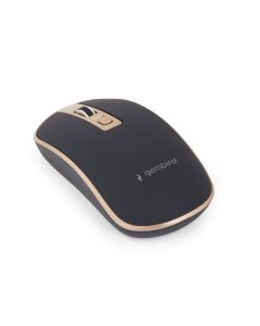 Gembird Myš MUSW-4B-06, bezdrátová, USB nano receiver, černo-zlatá