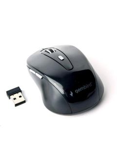 GEMBIRD Myš MUSW-6B-01, černá, bezdrátová, USB nano receiver