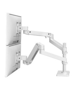 ERGOTRON LX Pro Dual Stacking Arm, stolní dvouramenný držák pro 2 monitry, bílá